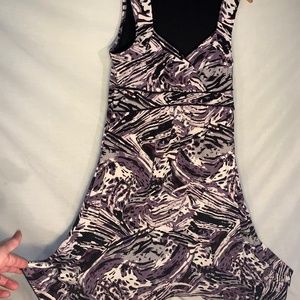 REITMANS Brand Purple Black and White Sleeveless dress